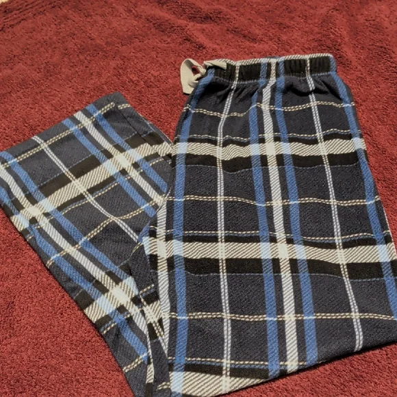 Kenneth Cole Black and Blue Plaid Joggers - Picture 1 of 2